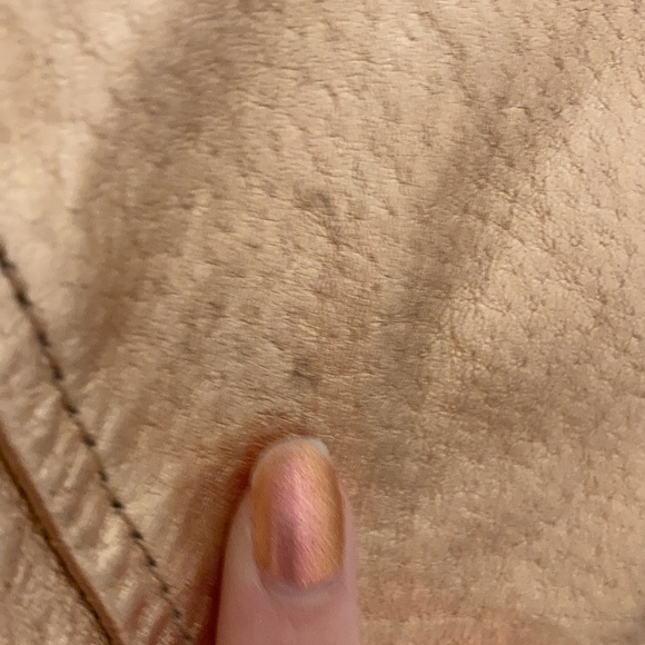 Zara Woman Metallic Rose Gold Leather Moto Jacket - Picture 15 of 16